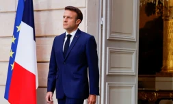 Le président français Emmanuel Macron au palais de l'Elysée à Paris, le 7 mai 2022