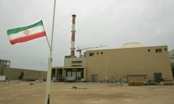 Photo d'archives de la centrale nucléaire iranienne de Bouchehr, à 1.200 km au sud de Téhéran, le 3 avril 2007