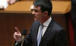 Le Premier ministre Manuel Valls à l'Assemblée Nationale, le 26 janvier 2016