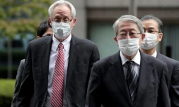 Greg Kelly, ancien directeur de Nissan Motor Co., à son arrivée à l'ouverture de son procés à Tokyo, au Japon, le 15 septembre 2020
