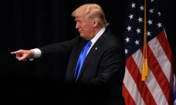 Le candidat à la primaire républicaine Donald Trump à Bridgeport, Connecticut, le 23 avril 2016