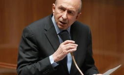 Gérard Collomb, le ministre de l'Intérieur, le 21 mars 2018 à l'Assemblée nationale à Paris