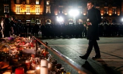 Le président français Emmanuel Macron à Strasbourg, le 14 décembre 2018