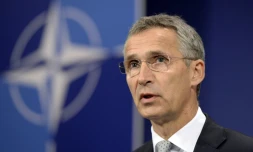 Le secrétaire général de l'Otan, Jens Stoltenberg, le 6 octobre 2015 à Bruxelles