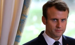 Le président français Emmanuel Macron, le 5 octobre 2017 au palais de l'Elysée à Paris