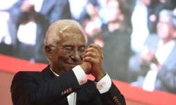 Le Premier ministre portugais sortant Antonio Costa lors du dernier meeting de sa campagne pour les législatives, le 4 octobre 2019 à Porto