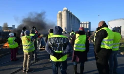 Action de "gilets jaunes" à La Rochelle le 19 novembre 2018