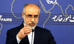 Le porte-parole du ministÚre iranien des Affaires étrangÚres, Nasser Kanani lors d'une conférence de presse à Téhéran, le 5 décembre 2022