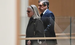 François et Pénélope Fillon arrivent au palais de Justice à Paris, le 27 février 2020