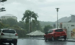 Pluie à Pointe-à-Pitre, en Guadeloupe, le 5 septembre 2017