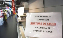 Rupture de stocks de ventilateurs et climatiseurs dans un magasin de Lormont (Gironde), le 20 juin 2017