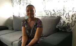 Diaryatou Bah, ambassadrice de la campagne de prévention "Excision, parlons-en!", à Montreuil, près de Paris, le 30 juin 2017