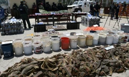 Les autorités vénézuéliennes ont exposé le 21 septembre ce qu'elle avaient saisi dans la prison de Tocoron, devenue le quartier général du gang Tren de Aragua