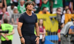 Le sélectionneur de l'Allemagne Joachim Löw lors du match contre le Mexique, le 17 juin 2018 à Moscou