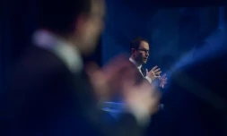 Benoît Hamon à l?Udecam (Union des entreprises conseils en achat médias), le 2 mars 2017