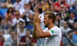 Le buteur anglais Harry Kane lors de son remplacement contre le Panama, le 24 juin 2018 à Nijni Novgorod 