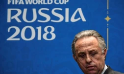 Le vice-Premier ministre russe chargé des Sports Vitali Moutko lors d'un séminaire sur le Mondial-2018 de football, le 30 novembre 2017 à Moscou