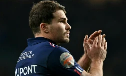 Le demi de mêlée de la France Antoine Dupont après la défaite de la France en Angleterre 26-25, le 8 février 
