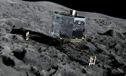 Image du robot Philae, diffusée le 20 décembre 2013 par l'Agence spatiale européenne (ESA)