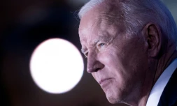 Le président américain Joe Biden lors d'un discours au chùteau royal de Varsovie, en Pologne, le 26 mars 2022