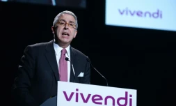 Arnaud de Puyfontaine, président du directoire de Vivendi à Paris, le 21 avril 2016