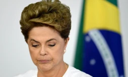 La présidente brésilienne Dilma Rousseff le 15 avril 2016 à Brasilia