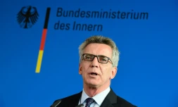 Le ministre allemand de l'Intérieur Thomas de Maiziere lors d'une conférence de presse le 13 septembre 2016 à Berlin