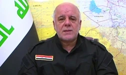 Capture d'écran d'une vidéo montrant le Premier ministre irakien Haider al-Abadi annonçant le début des opérations à Tal Afar contre l'EI, le 2 août 2017