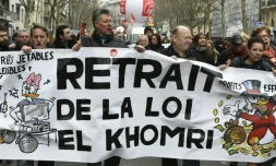 Manifestation pour le retrait de la loi el Khomri le 24 mars 2016 à Paris