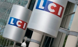 Le logo LCI au siĂšge de TF1 Ă Boulogne-Billancourt