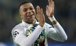 L'attaquant du PSG Kylian Mbappé lors du match de Ligue des champions sur le terrain de Bruges, le 22 octobre 2019