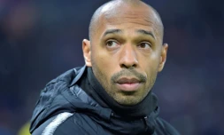 L'entraîneur de Monaco Thierry Henry lors du déplacement à Lyon le 16 décembre 2018