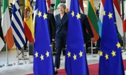 La Première ministre britannique Theresa May arrive à Bruxelles, le 21 mars 2019