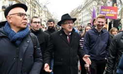 Le candidat de la France Insoumise Jean-Luc Mélenchon, le 12 mars 2022 à Paris