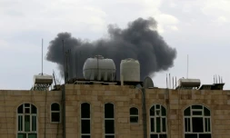 Frappe israélienne sur Sanaa, aux mains des Houthis, le 10 septembre 2025 au Yémen