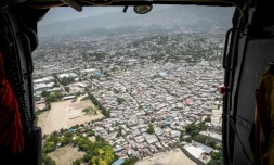 Vue aérienne d'Haïti prise par un aéronef de l'US Navy le 1er septembre 2021