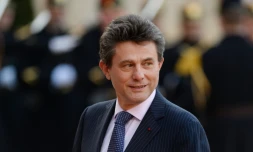 Henri de Castries, PDG d'Axa, le 10 avril 2015 à Paris 