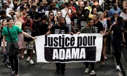 Manifestation en soutien à la famille d'Adama Traoré, à  Beaumont-sur-Oise, le 20 juillet 2019