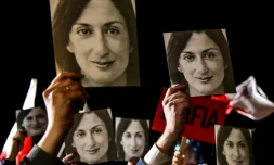 Manifestation à l'appel de la société civile et des proches de la journaliste assassinée Daphne Caruana Galizia, à la Vallette, le 29 novembre 2019
