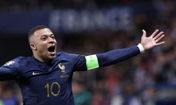 L'attaquant des Bleus Kylian Mbappe, auteur d'un triplé face à Gibraltar samedi à Nice