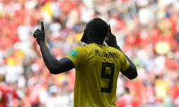 L'attaquant belge Romelu Lukaku, auteur d'un doublé contre la Tunisie, le 23 juin 2018 à Moscou 