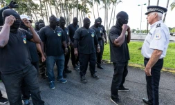 Les membres du groupe des 500 frères à Cayenne, le 29 mars 2017