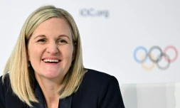 La nouvelle présidente du Comité international olympique (CIO), Kirsty Coventry, le 20 mars 2025 à Costa Navarino, en Grèce