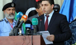 Le chef du gouvernement libyen non-reconnu basé à Tripoli, Khalifa Ghweil, le 8 juin 2015 à Tripoli