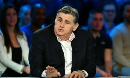 Le journaliste sportif Pierre MénÚs, le 27 mars 2016 à Paris