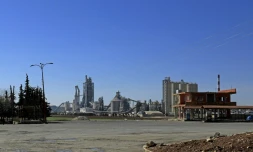 L'usine Lafarge de Jalabiya, en Syrie, en février 2018