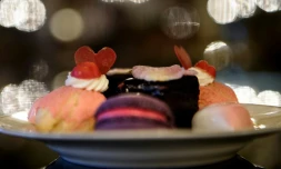 Des pâtisseries préparées pour le "Galentine's Day" au St. Regis hotel de Washington, le 12 février 2019 