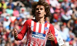 Antoine Griezmann, sous le maillot de l'Atletico Madrid, contre Valladolid au Wanda Metropolitano, le 27 avril 2019
