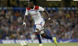 L'attaquant de Lyon Bertrand Traoré face à Chelsea lors d'un tournoi amical, le 7 août 2018 à Stamford Bridge