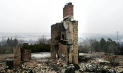 Une maison entièrement détruite par l'incendie dans le comté de Boulder, dans le Colorado, ke 31 décembre 2021